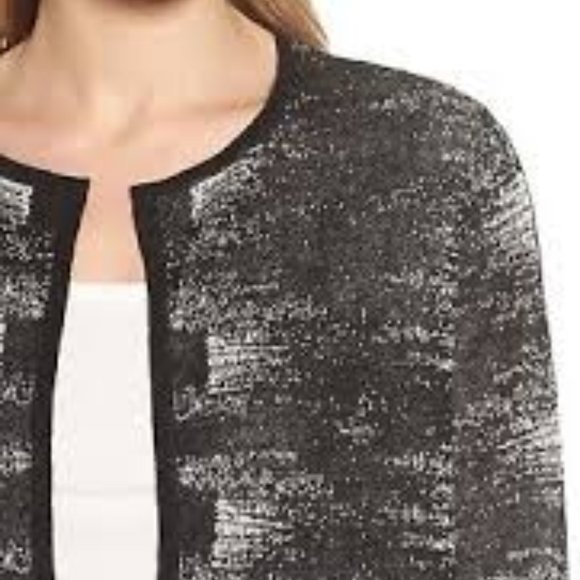 NWT Eileen Fisher Fine Organic Linen Crepe Knit Round Neck Cardigan